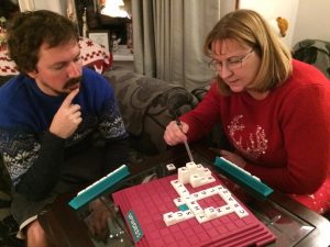 playing upwards with my mum