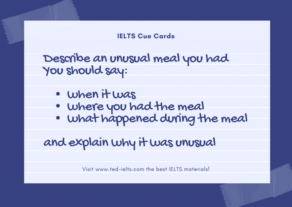 describe an unusual meal