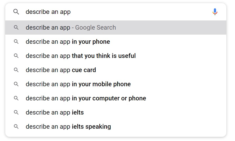 describe an app [ielts speaking]