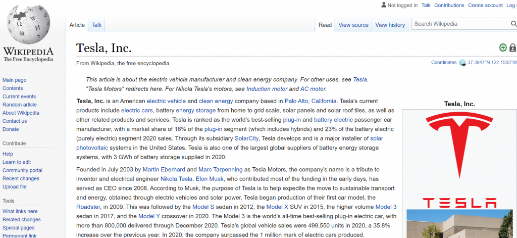 tesla vocabulary