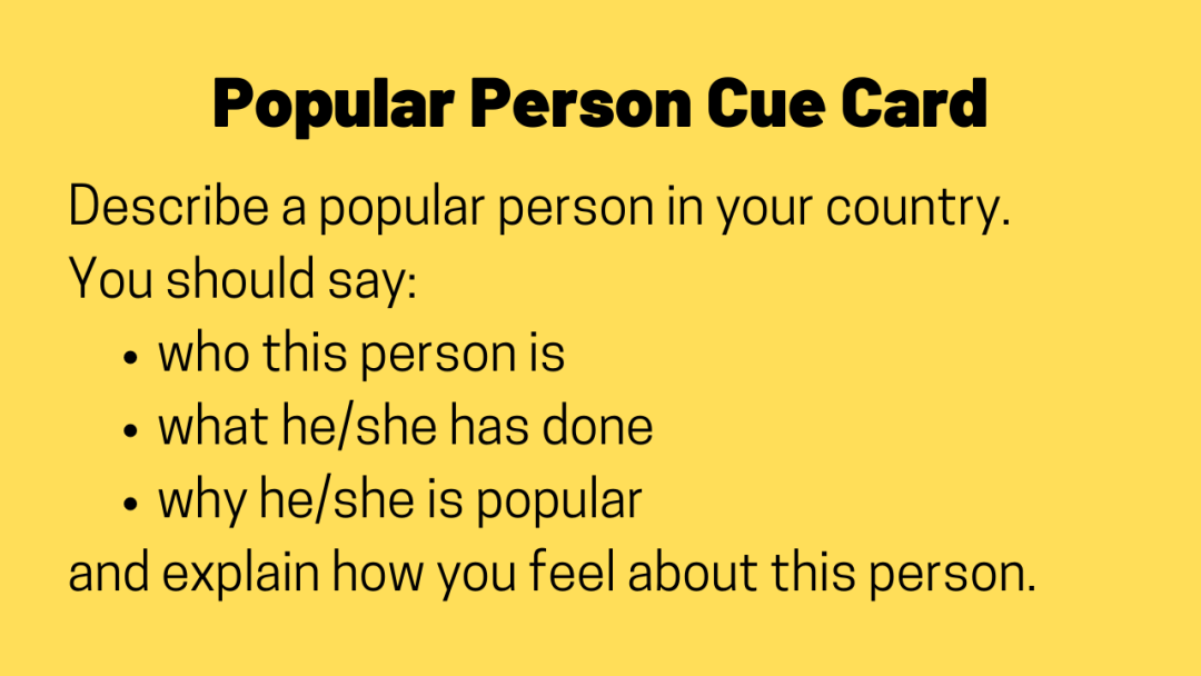 Describe a Popular Person [IELTS Speaking] - TED IELTS